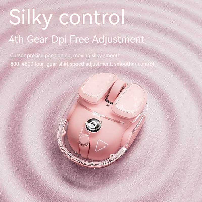 Ergonomic Mouse 2.4G Silent Click - EWEADN Cute Creamy, bezprzewodowa mysz 2.4G/Bluetooth,