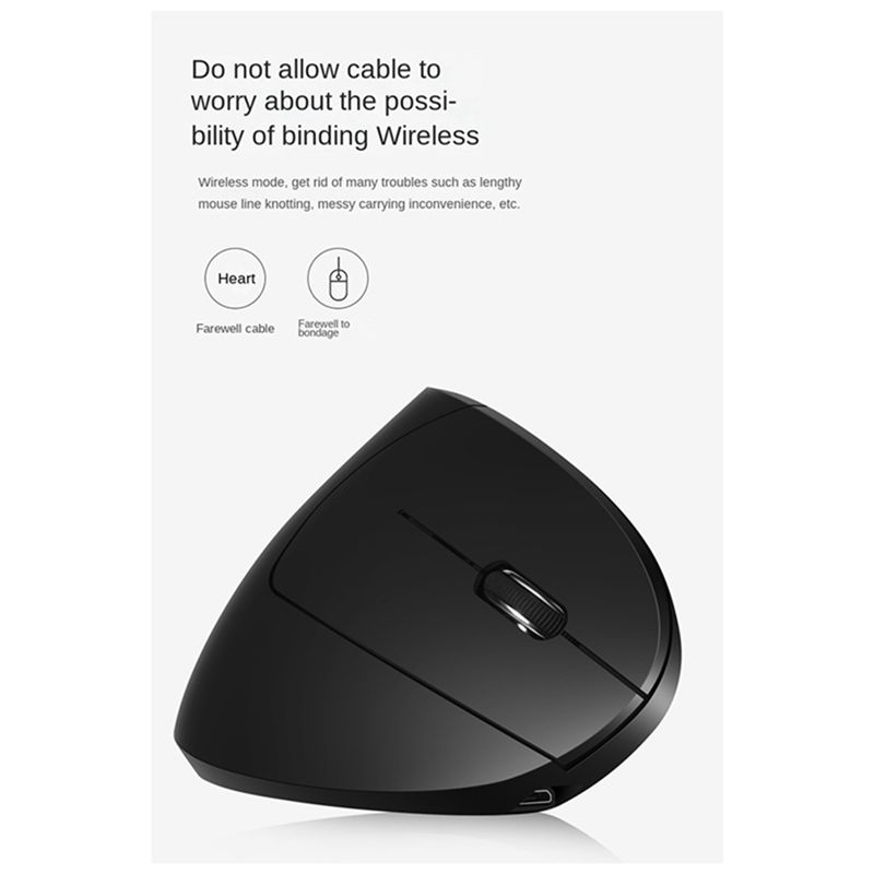 Ergonomic Vertical Mouse Wireless - Mysz bezprzewodowa doyou 2.4G pionowa, cicha,