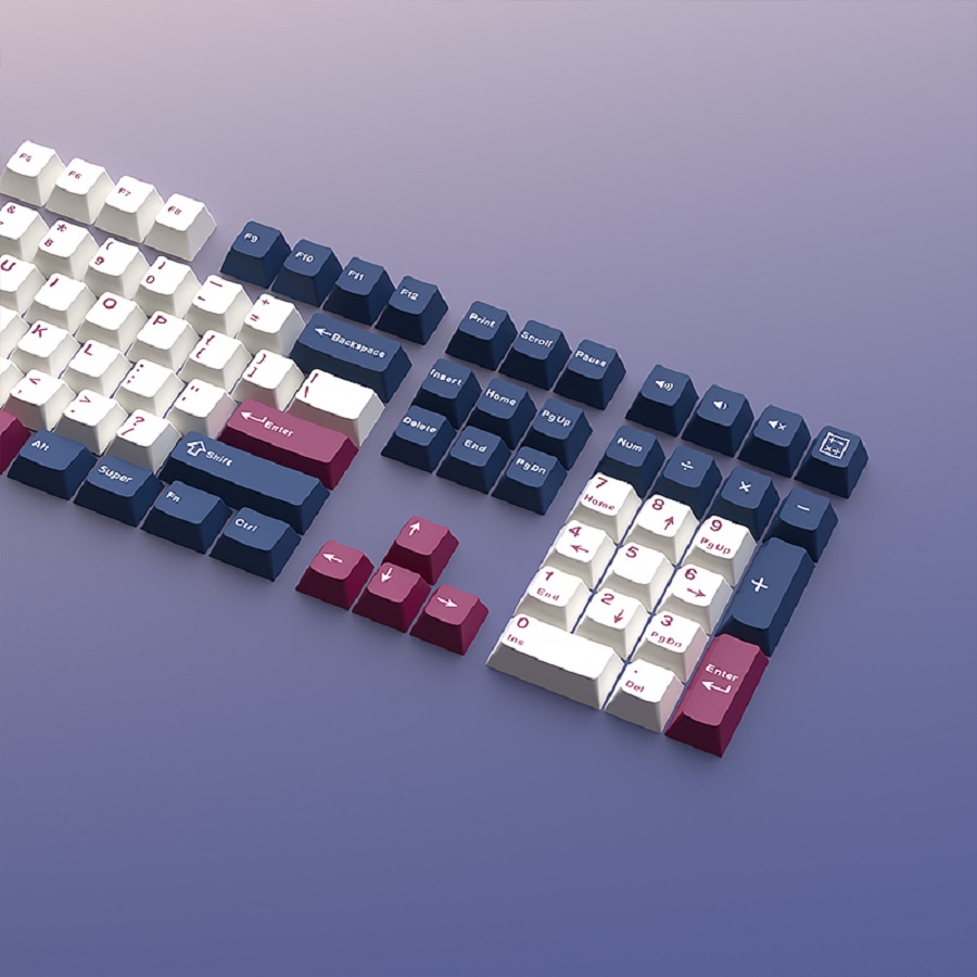 Ergonomic Keyboard Split Mechanical - 126 klawiszy Warrior Blue White Double