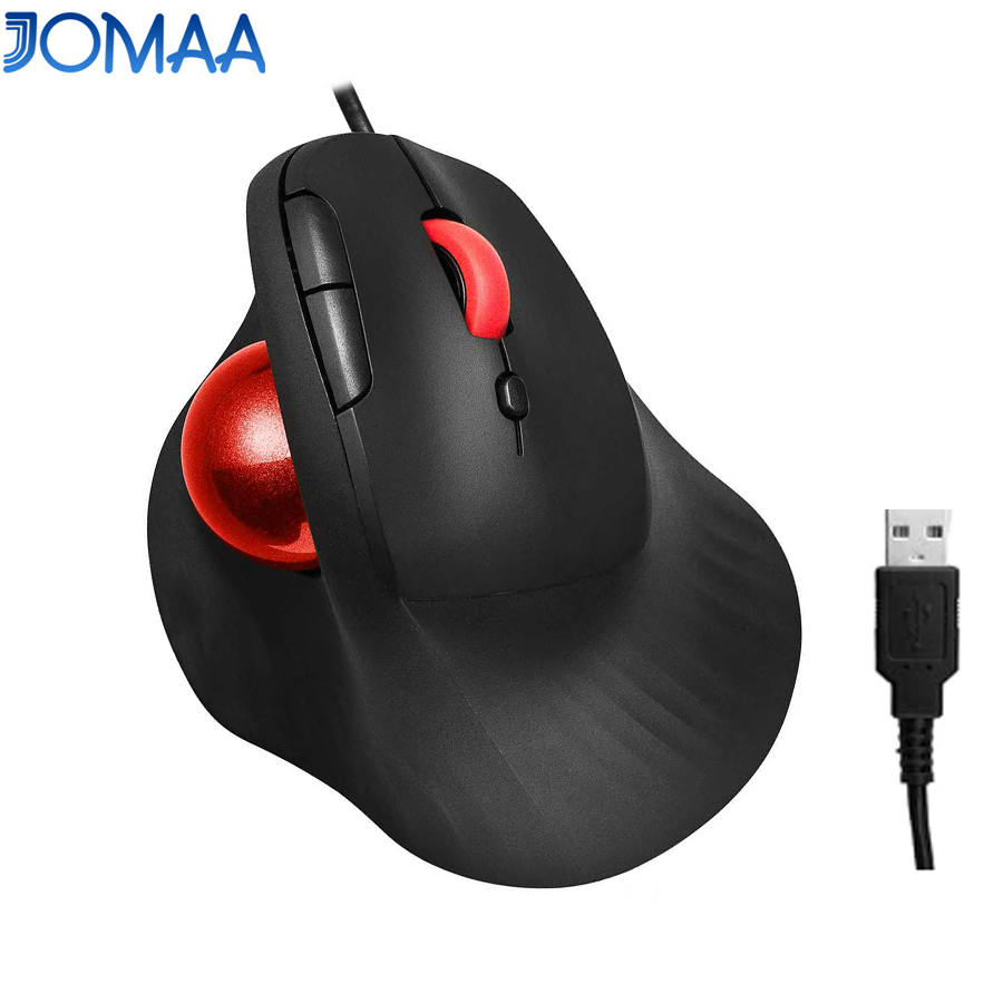 Ergonomic Mouse Trackball Thumb - Mysz trackball JOMAA z przewodowym połączeniem,
