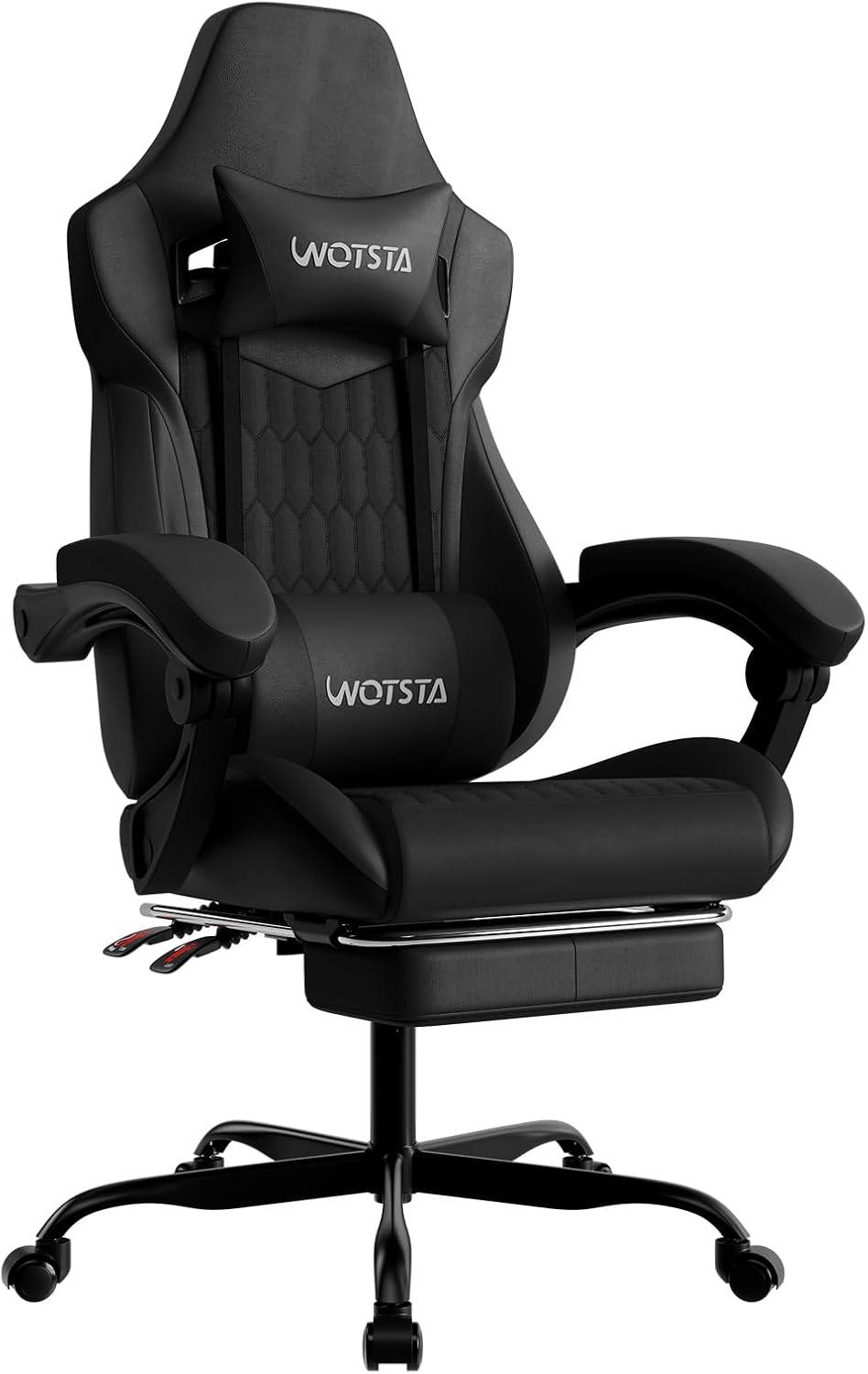 Ergonomic Footrest Adjustable - Krzesło do gier z podnóżkiem, krzesło
