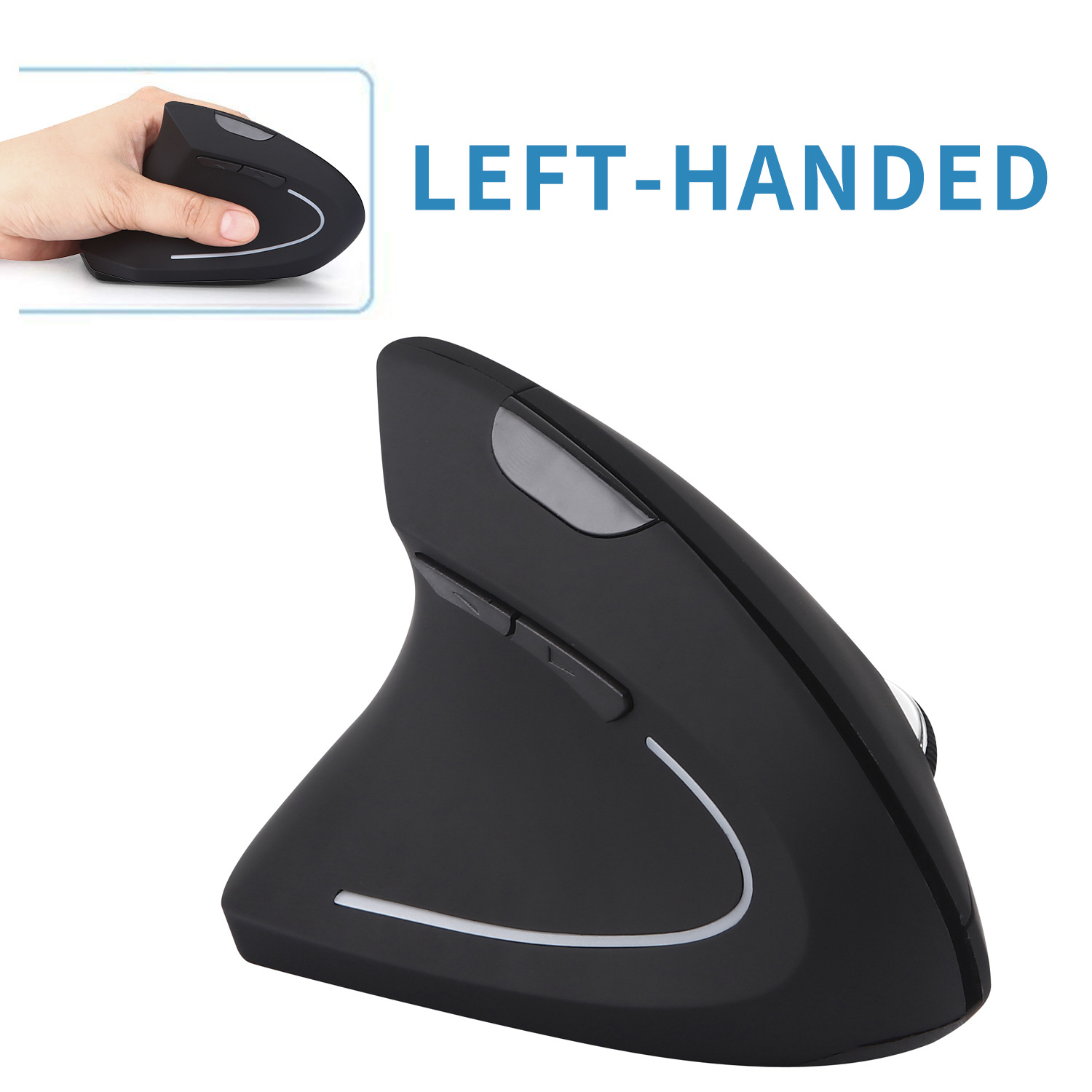 Vertical Mouse Left Handed - Ergonomiczna pionowa mysz dla leworęcznych, bezprzewodowa