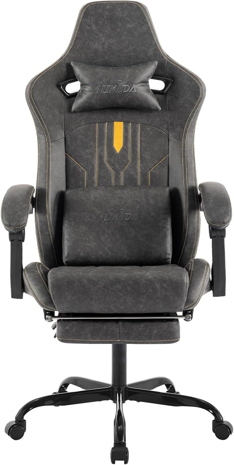 Ergonomic Footrest Adjustable - Krzesło do gier z podnóżkiem, ergonomiczne
