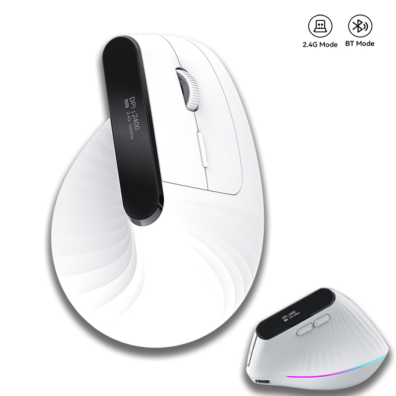 Vertical Mouse Rechargeable Bluetooth - Ergonomiczna, bezprzewodowa mysz pionowa z podwójnym