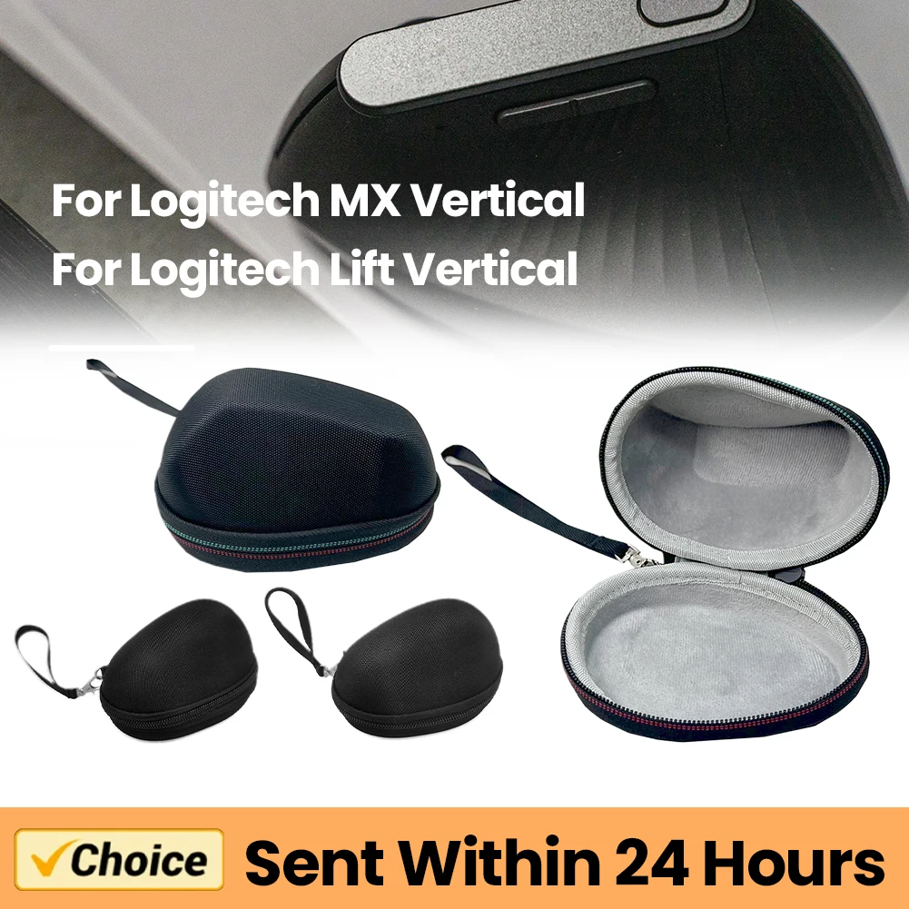 Ergonomic Vertical Mouse Wireless - Torba podróżna EVA, pyłoszczelny futerał do