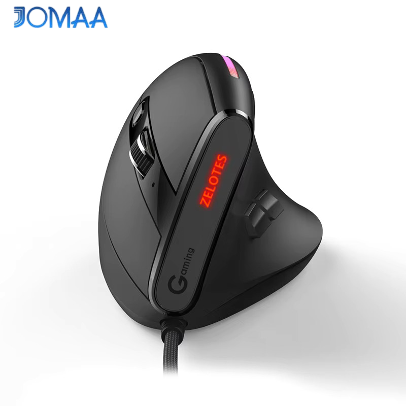 Vertical Mouse Left Handed - Przewodowa mysz do gier JOMAA RGB