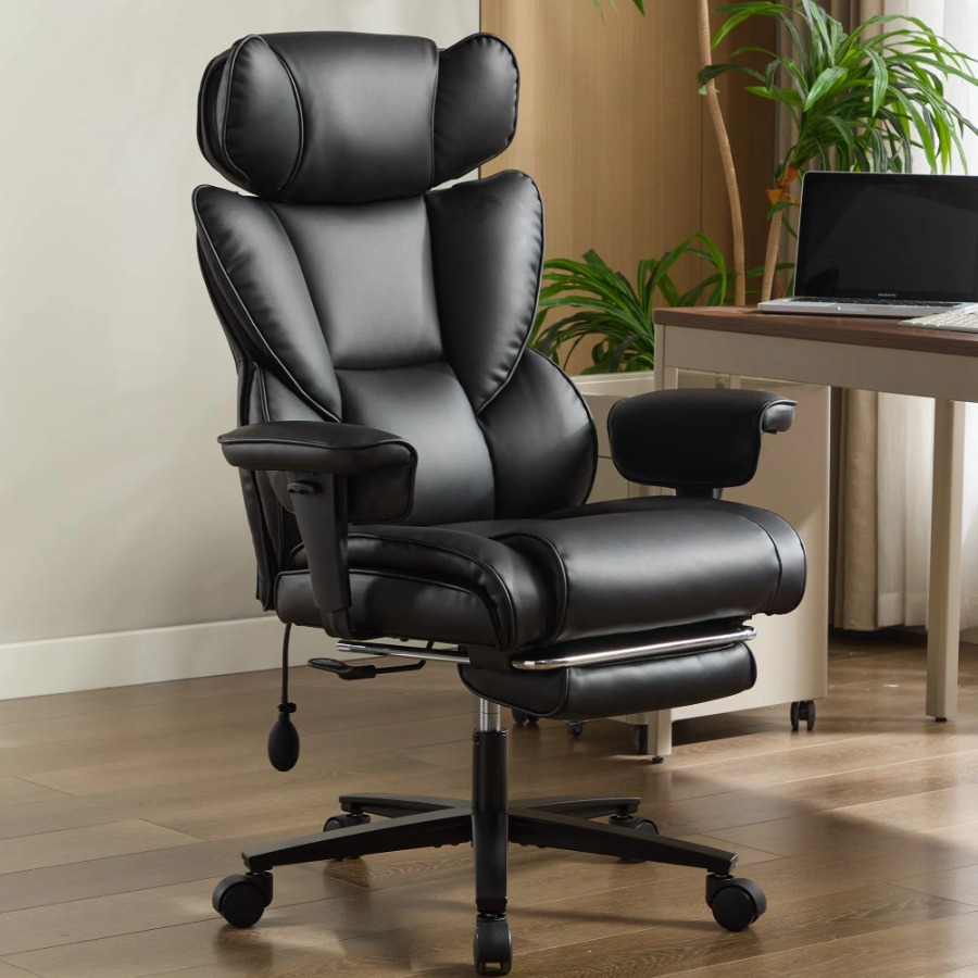 Ergonomic Footrest Adjustable - Krzesło biurowe z podnóżkiem i podparciem