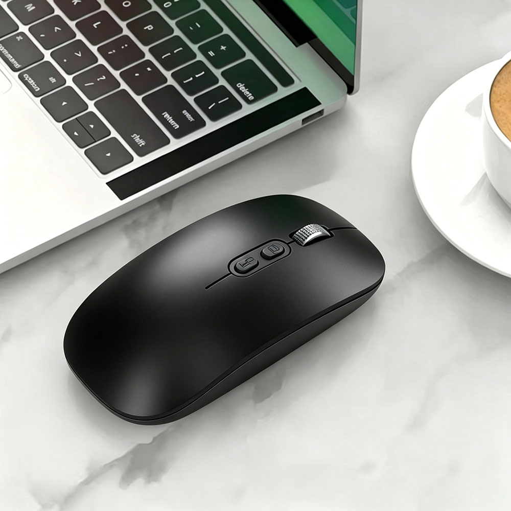 Ergonomic Mouse 2.4G Silent Click - Cicha, bezprzewodowa mysz Bluetooth i 2.4G
