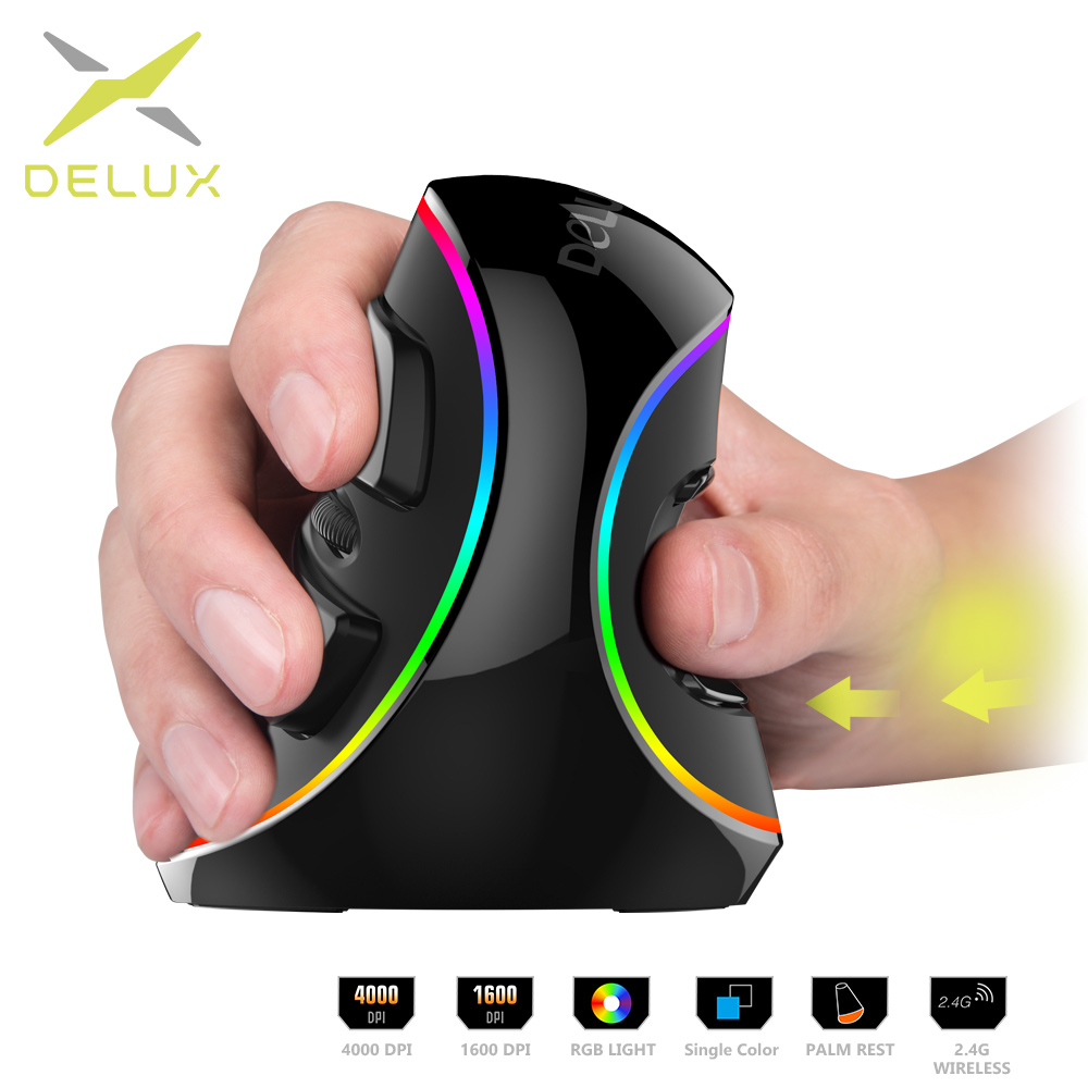 Vertical Mouse Dpi 4000 - Delux M618 PLUS ergonomia pionowa mysz