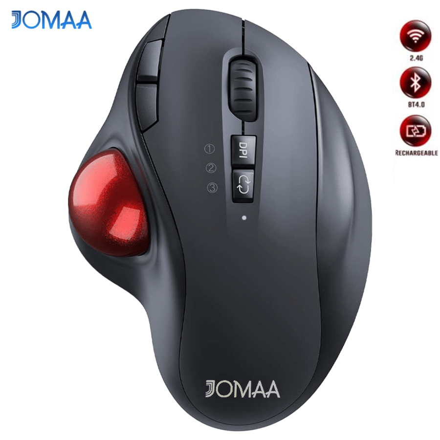 Ergonomic Mouse Trackball Thumb - Mysz bezprzewodowa JOMAA z trackballiem, ergonomiczna,
