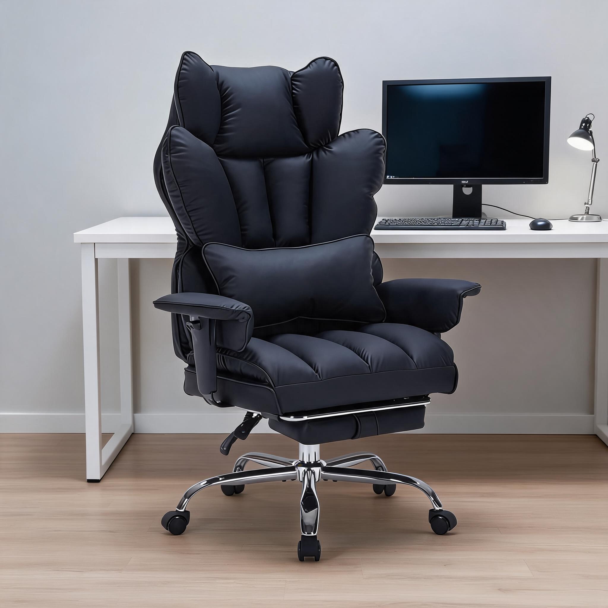 Ergonomic Footrest Adjustable - Ergonomiczne krzesło biurowe z regulowaną podnóżką,