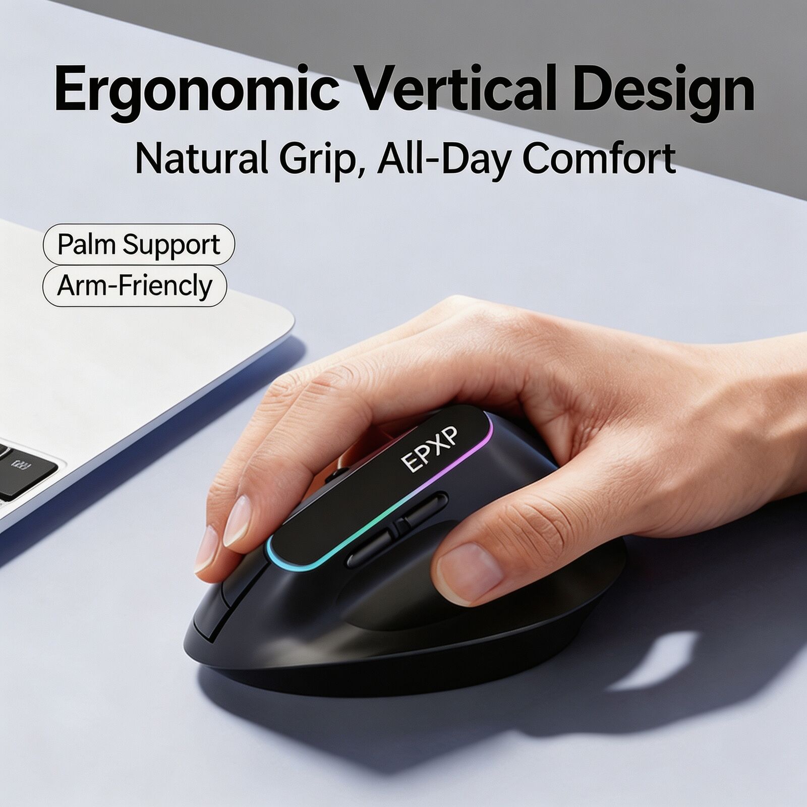 Pionowa, ergonomiczna mysz bez – Ergonomic Mouse 2.4G Silent Click recenzja i cena