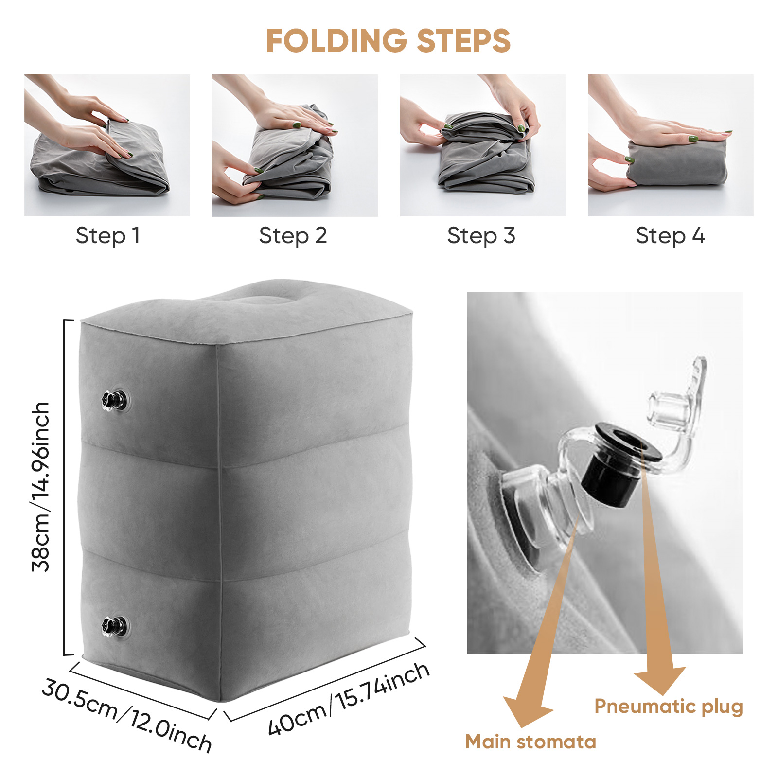 Poduszka do samolotu, podnóżek – Ergonomic Footrest Adjustable recenzja i cena