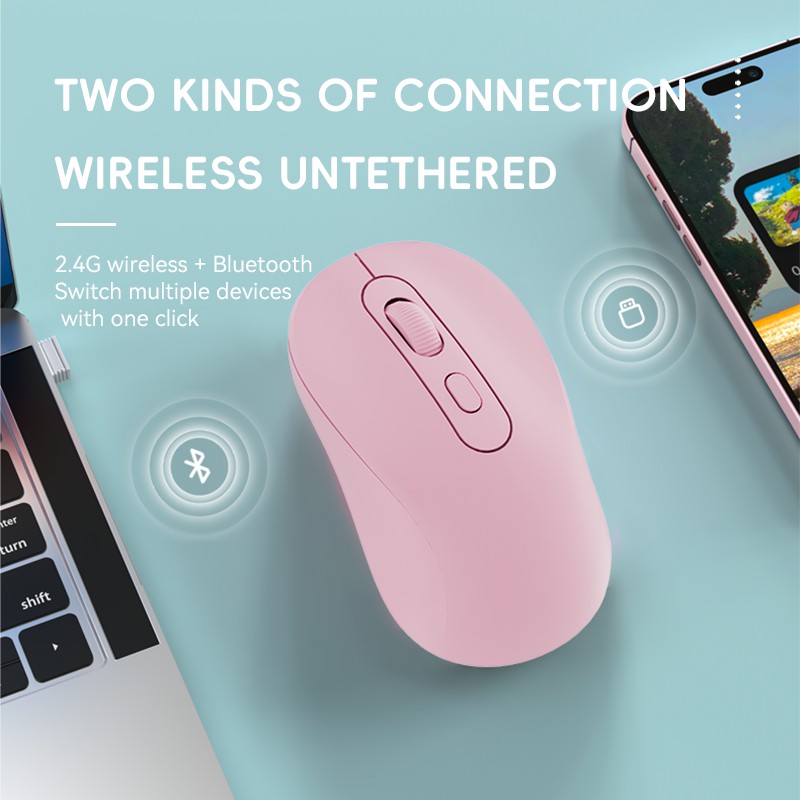 Mysz bezprzewodowa DM1 Bluetoo – Ergonomic Mouse 2.4G Silent Click recenzja i cena