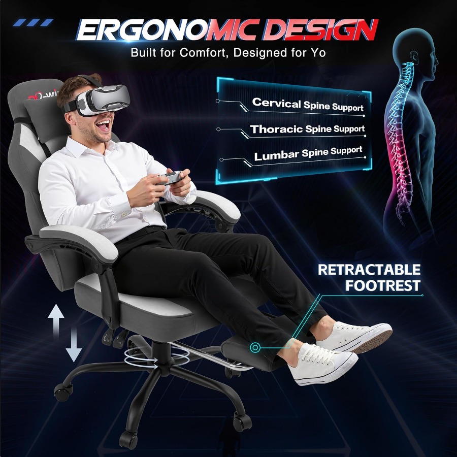 Krzesło do gier dla dorosłych  – Ergonomic Footrest Adjustable recenzja i cena