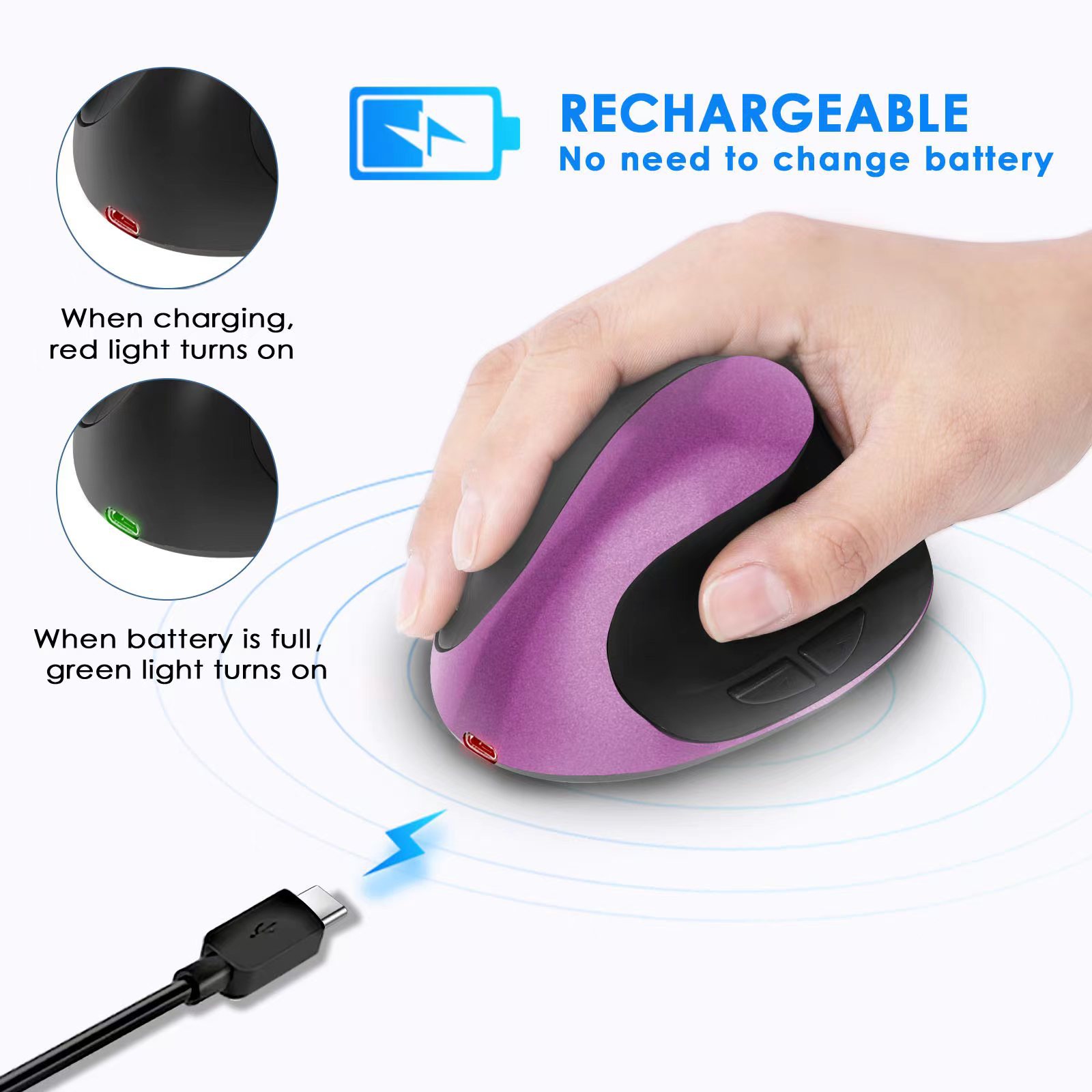Bezprzewodowa mysz optyczna 2. – Vertical Mouse Left Handed recenzja i cena
