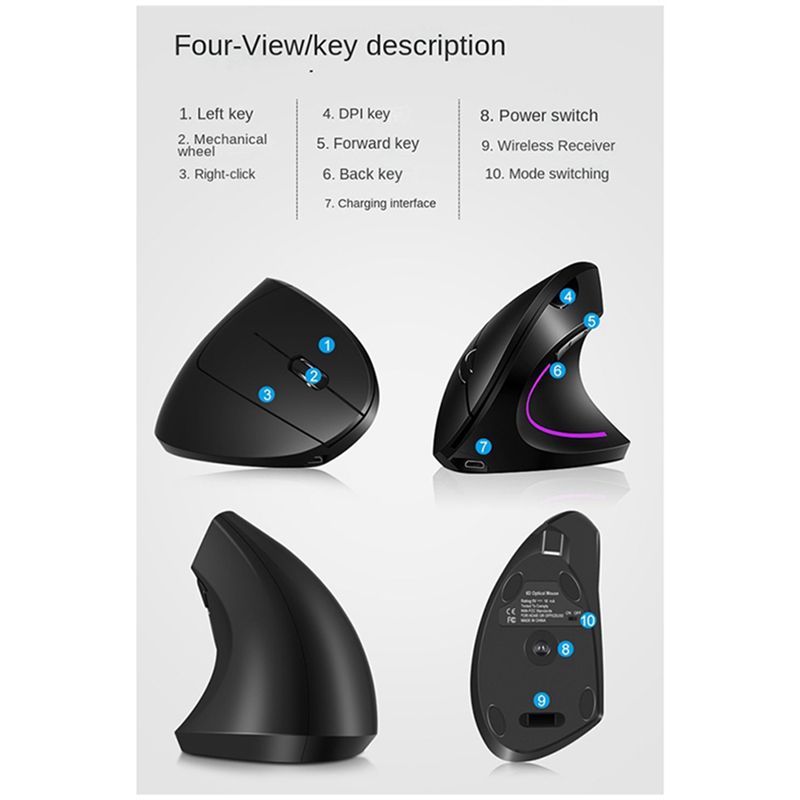 Mysz bezprzewodowa doyou 2.4G  – Ergonomic Vertical Mouse Wireless recenzja i cena
