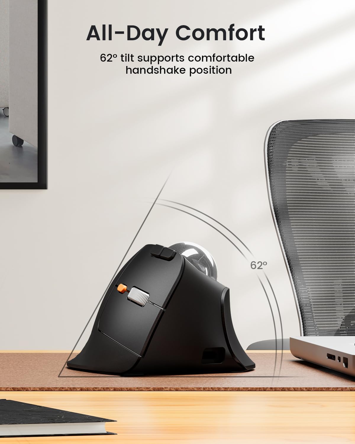 ProtoArc pionowa bezprzewodowa – Ergonomic Mouse Trackball Thumb recenzja i cena