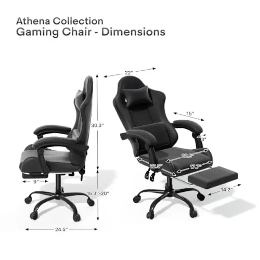 Ergonomiczne krzesło do gier z – Ergonomic Footrest Adjustable recenzja i cena