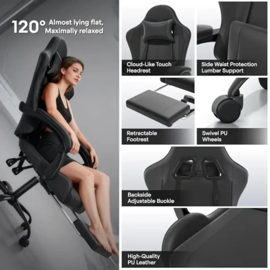 Ergonomiczne krzesło do gier z – Ergonomic Footrest Adjustable recenzja i cena