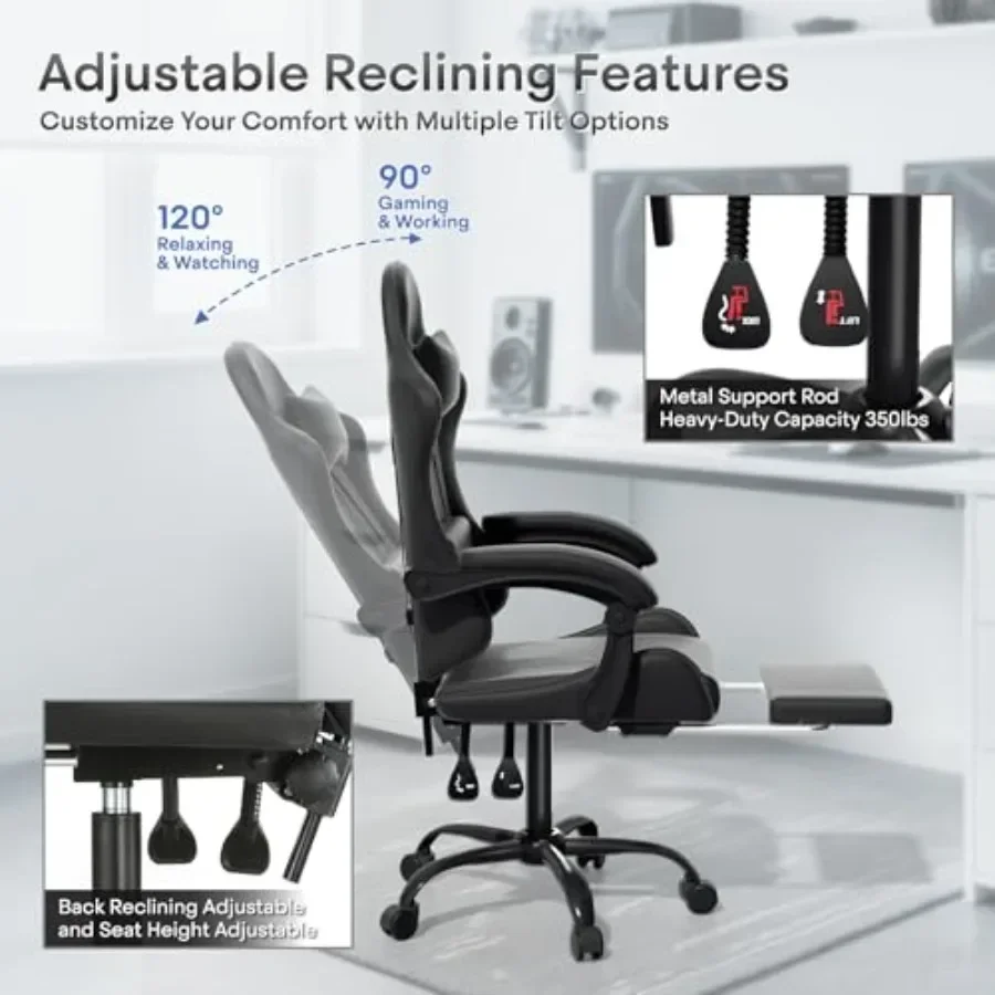 Ergonomiczne krzesło do gier z – Ergonomic Footrest Adjustable recenzja i cena