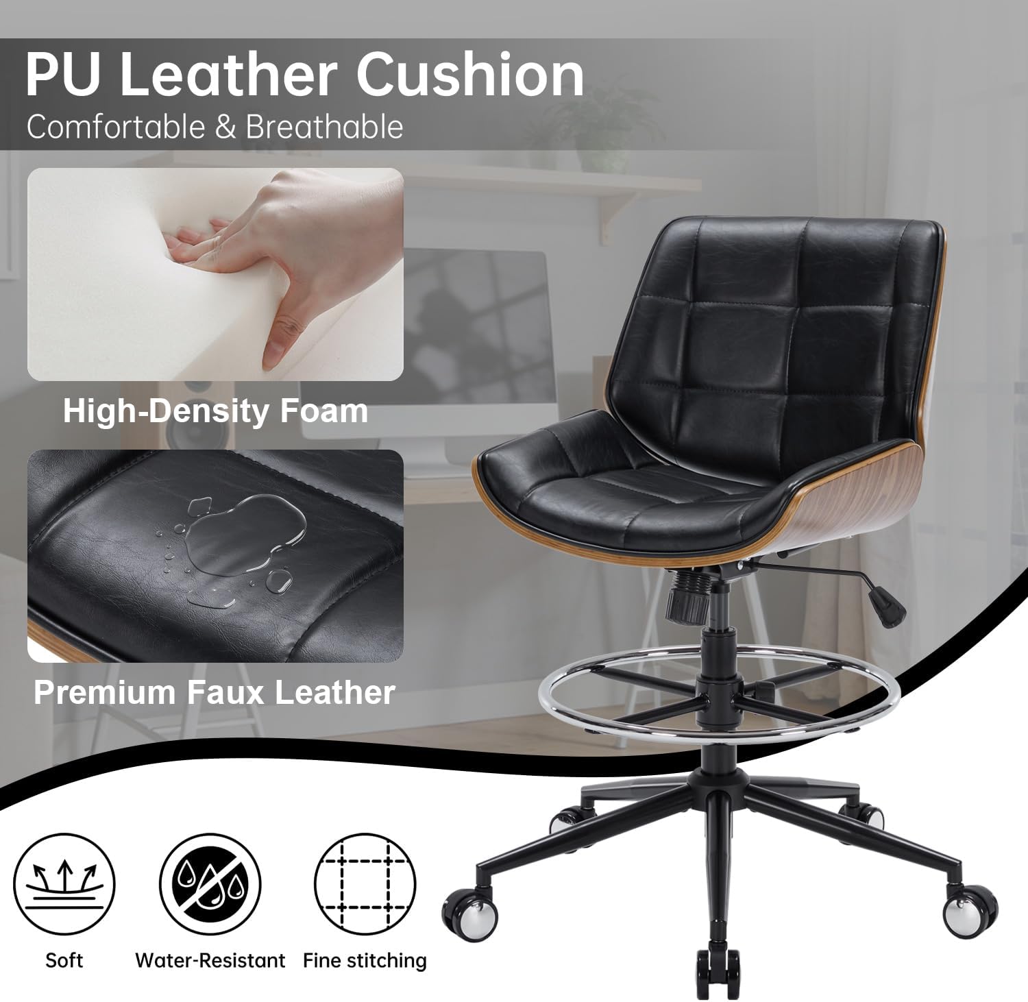 Krzesło biurowe do rysowania,  – Ergonomic Footrest Adjustable recenzja i cena