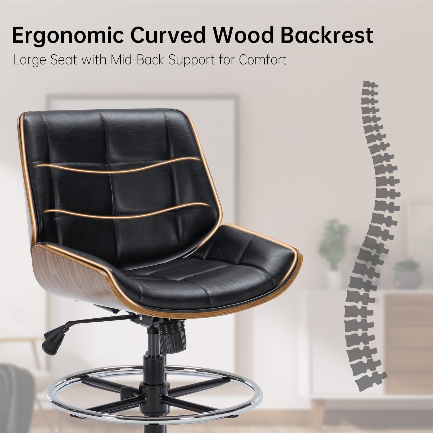 Krzesło biurowe do rysowania,  – Ergonomic Footrest Adjustable recenzja i cena