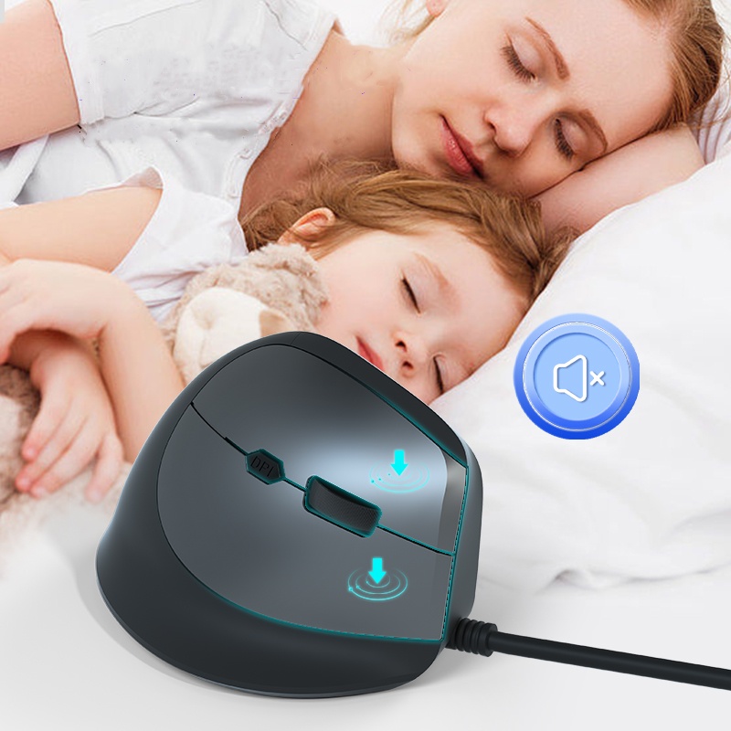 Przewodowa mysz pionowa RGB z  – Vertical Mouse Left Handed recenzja i cena