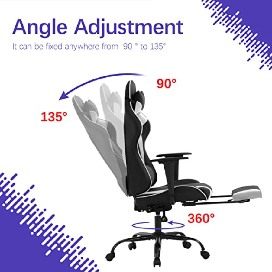 Krzesło gamingowe do domowego  – Ergonomic Footrest Adjustable recenzja i cena