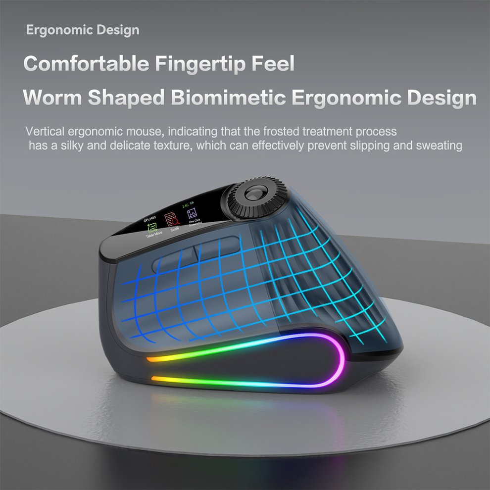 Podświetlana bezprzewodowa mys – Vertical Mouse Left Handed recenzja i cena