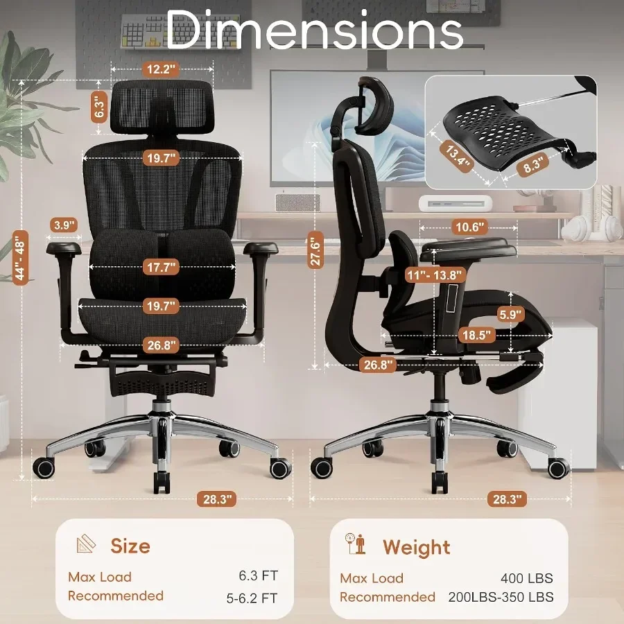 Ergonomiczne krzesło biurowe z – Ergonomic Footrest Adjustable recenzja i cena