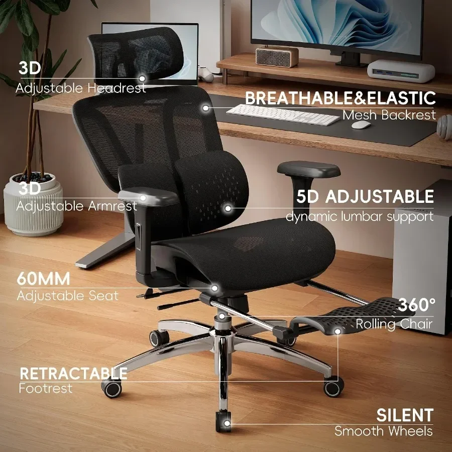 Ergonomiczne krzesło biurowe z – Ergonomic Footrest Adjustable recenzja i cena