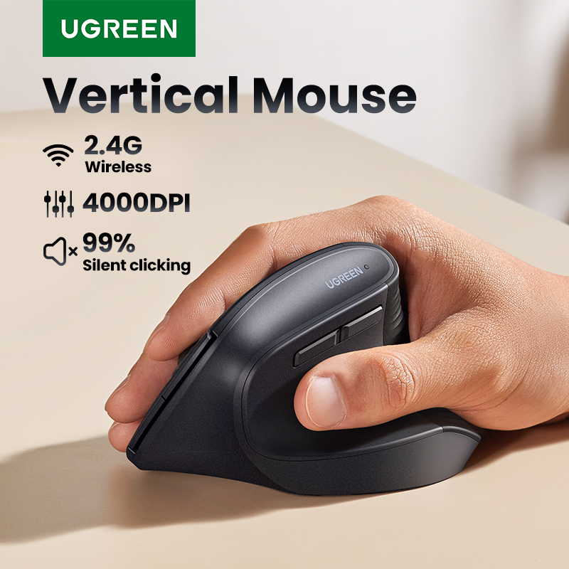 Pionowa mysz bezprzewodowa UGR – Vertical Mouse Dpi 4000 recenzja i cena