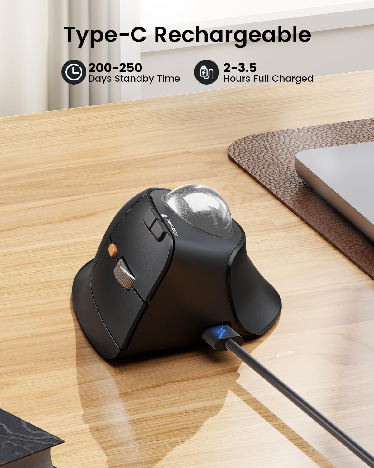 Mysz bezprzewodowa ProtoArc Ve – Ergonomic Mouse Trackball Thumb recenzja i cena
