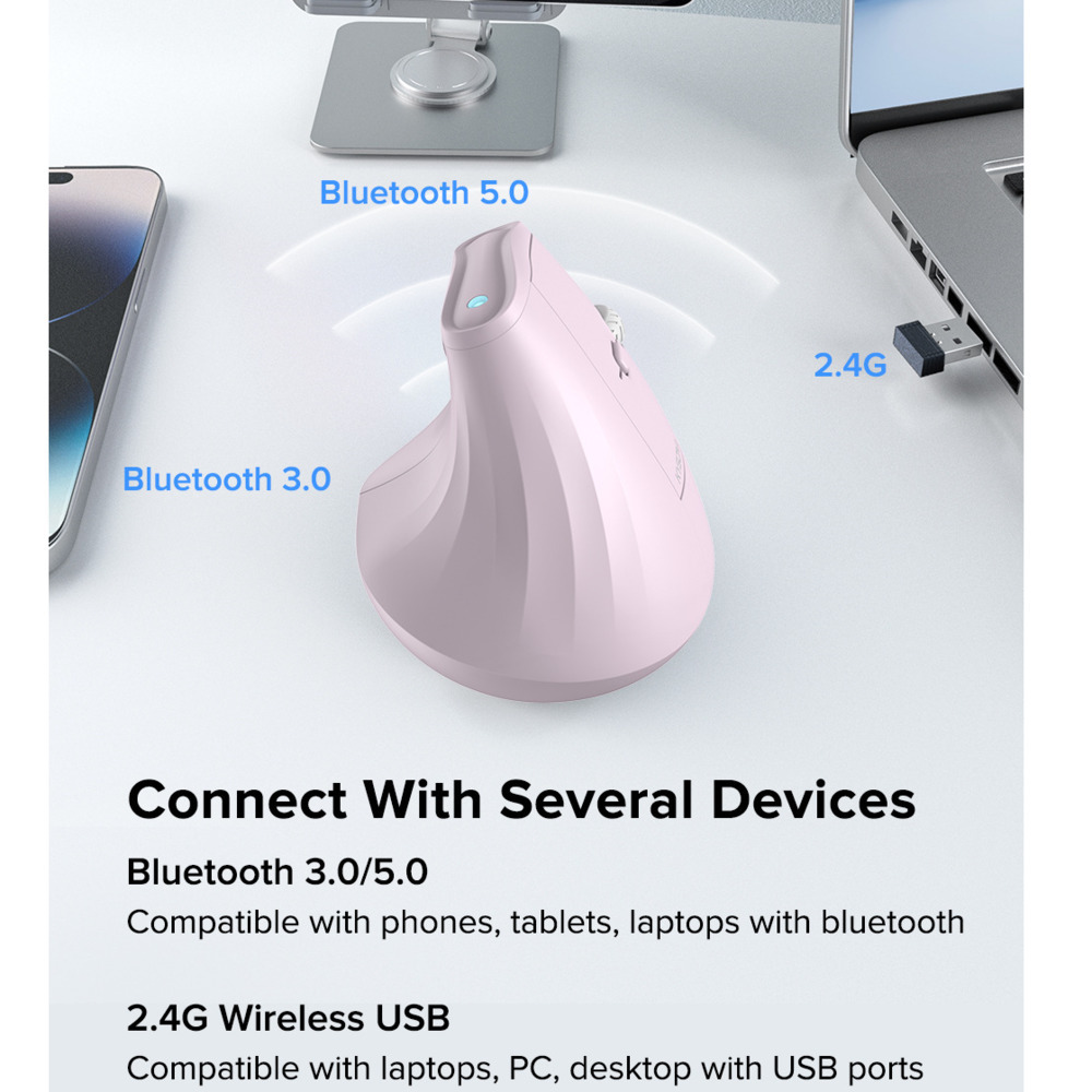 2.4G + Bluetooth podwójny tryb – Vertical Mouse Dpi 4000 recenzja i cena