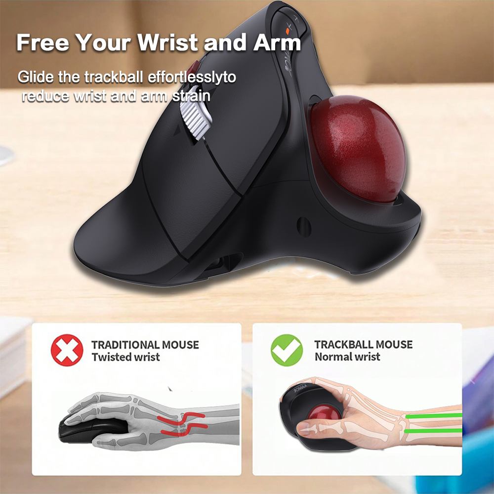 Mysz pionowa JOMAA z trackball – Ergonomic Mouse Trackball Thumb recenzja i cena