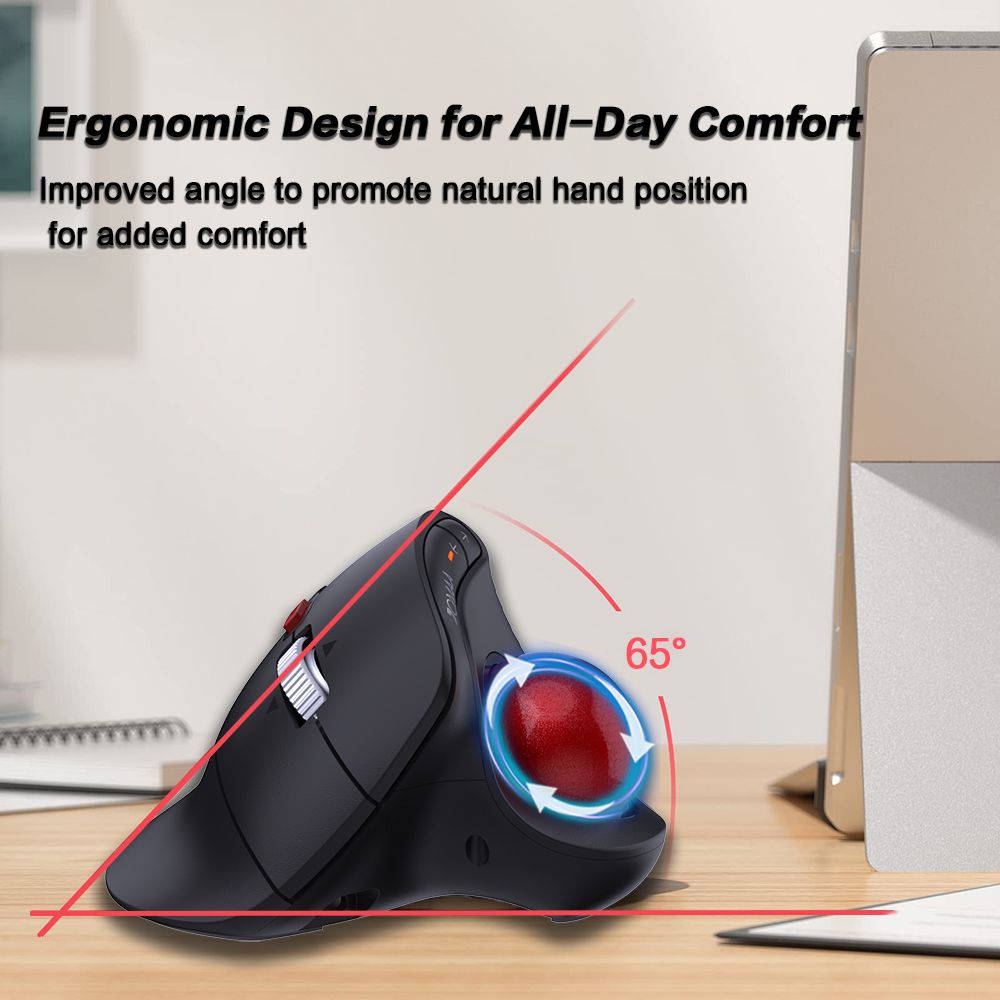 Mysz pionowa JOMAA z trackball – Ergonomic Mouse Trackball Thumb recenzja i cena