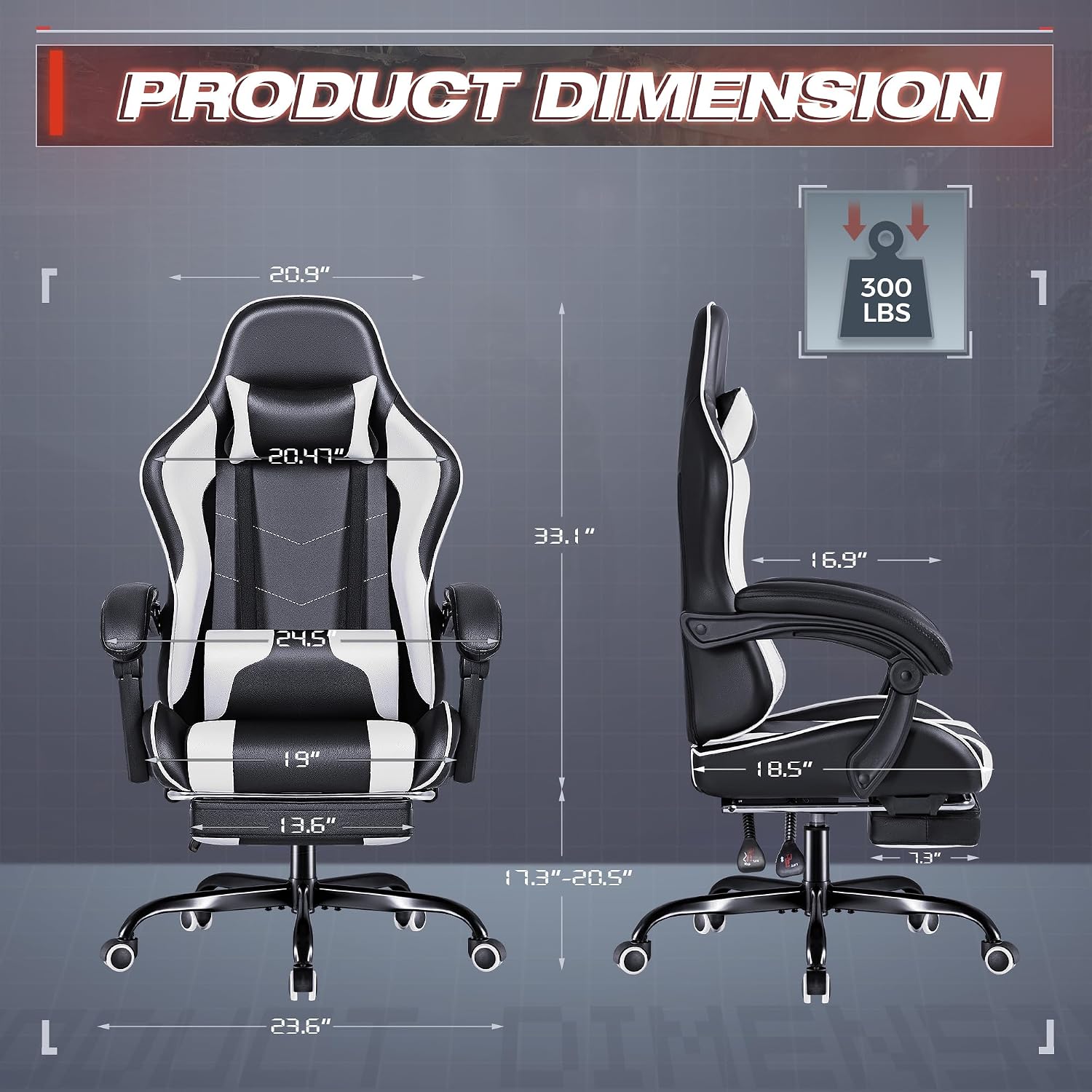 Krzesło do gier Furmax, krzesł – Ergonomic Footrest Adjustable recenzja i cena