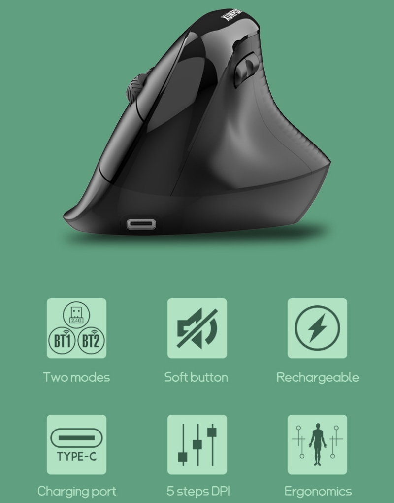 Pionowa mysz bezprzewodowa z d – Vertical Mouse Dpi 4000 recenzja i cena
