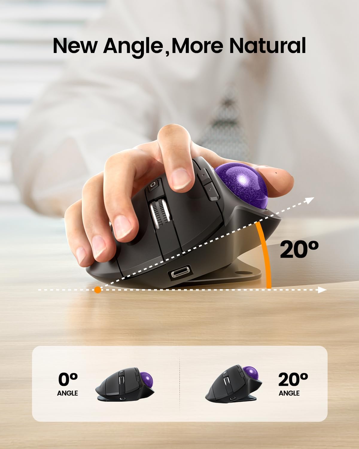 Mysz bezprzewodowa ProtoArc Tr – Ergonomic Mouse Trackball Thumb recenzja i cena