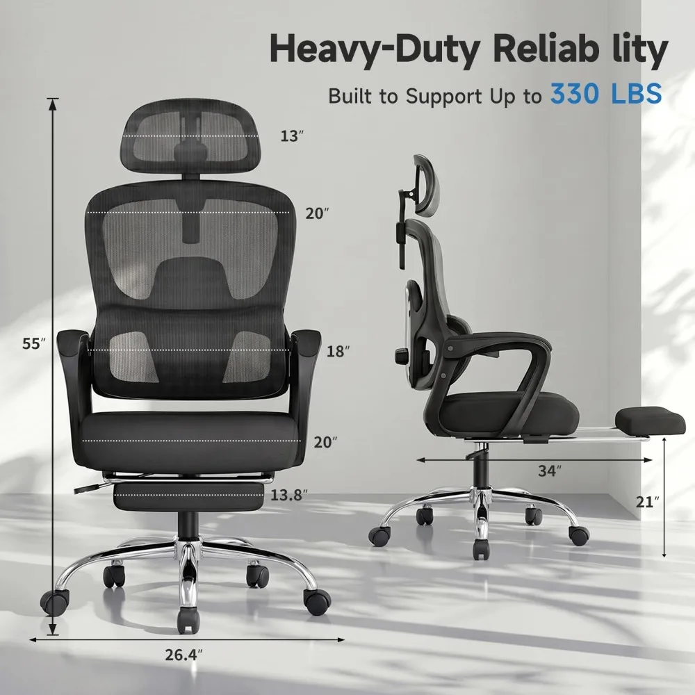 Ergonomiczne krzesło biurowe z – Ergonomic Footrest Adjustable recenzja i cena