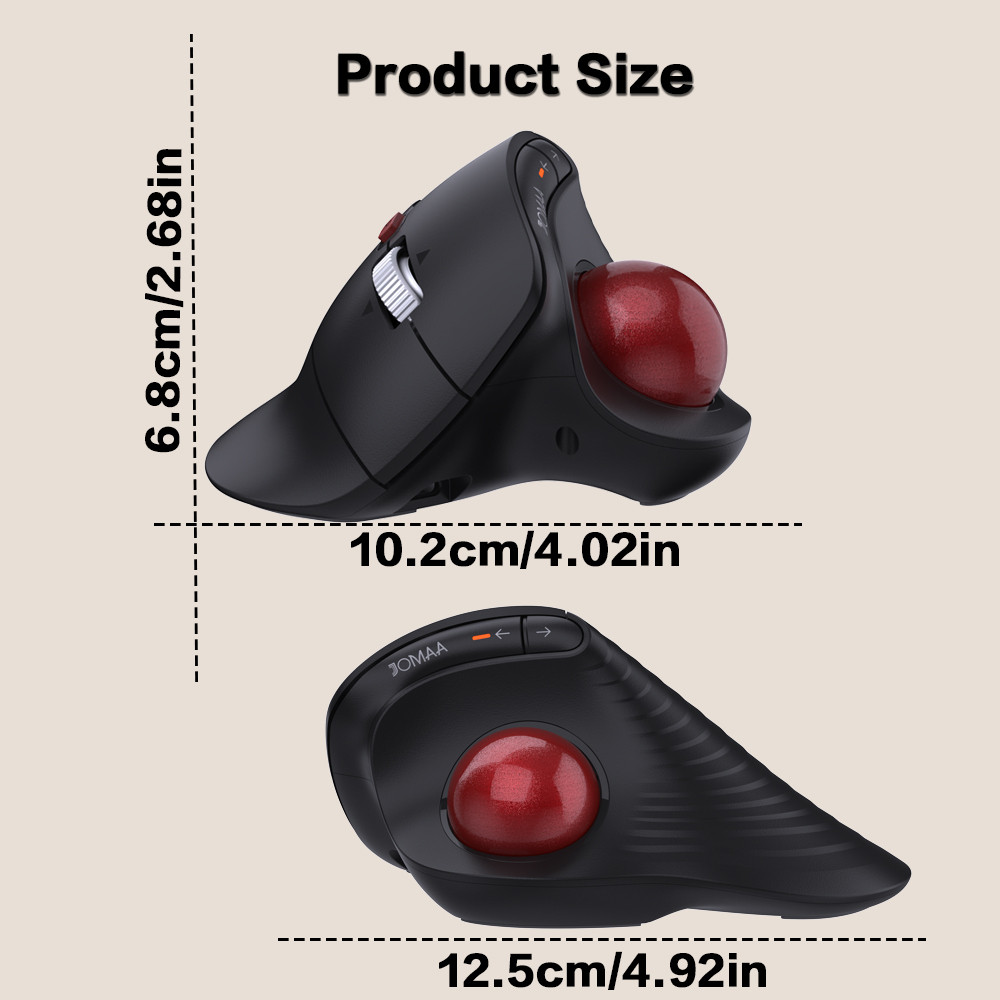 Mysz z trackballiem JOMAA Spee – Ergonomic Mouse Trackball Thumb recenzja i cena