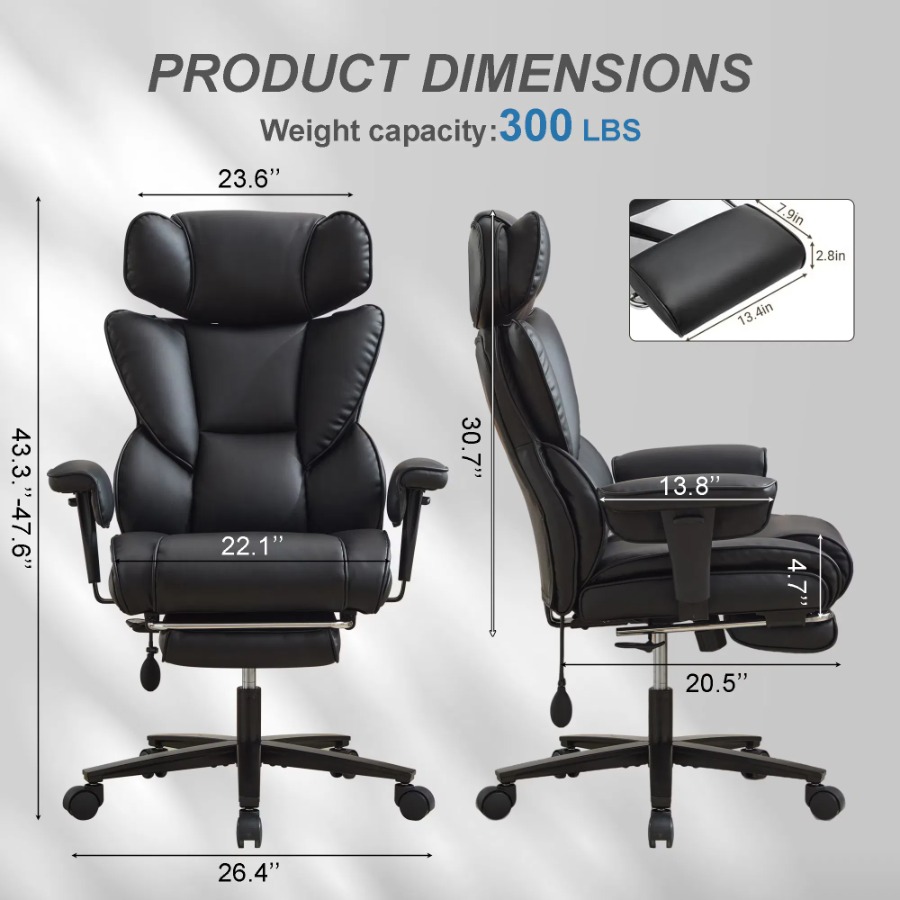 Krzesło biurowe z podnóżkiem i – Ergonomic Footrest Adjustable recenzja i cena
