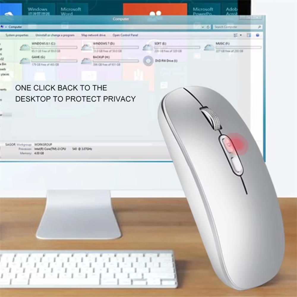 Cicha, bezprzewodowa mysz Blue – Ergonomic Mouse 2.4G Silent Click recenzja i cena