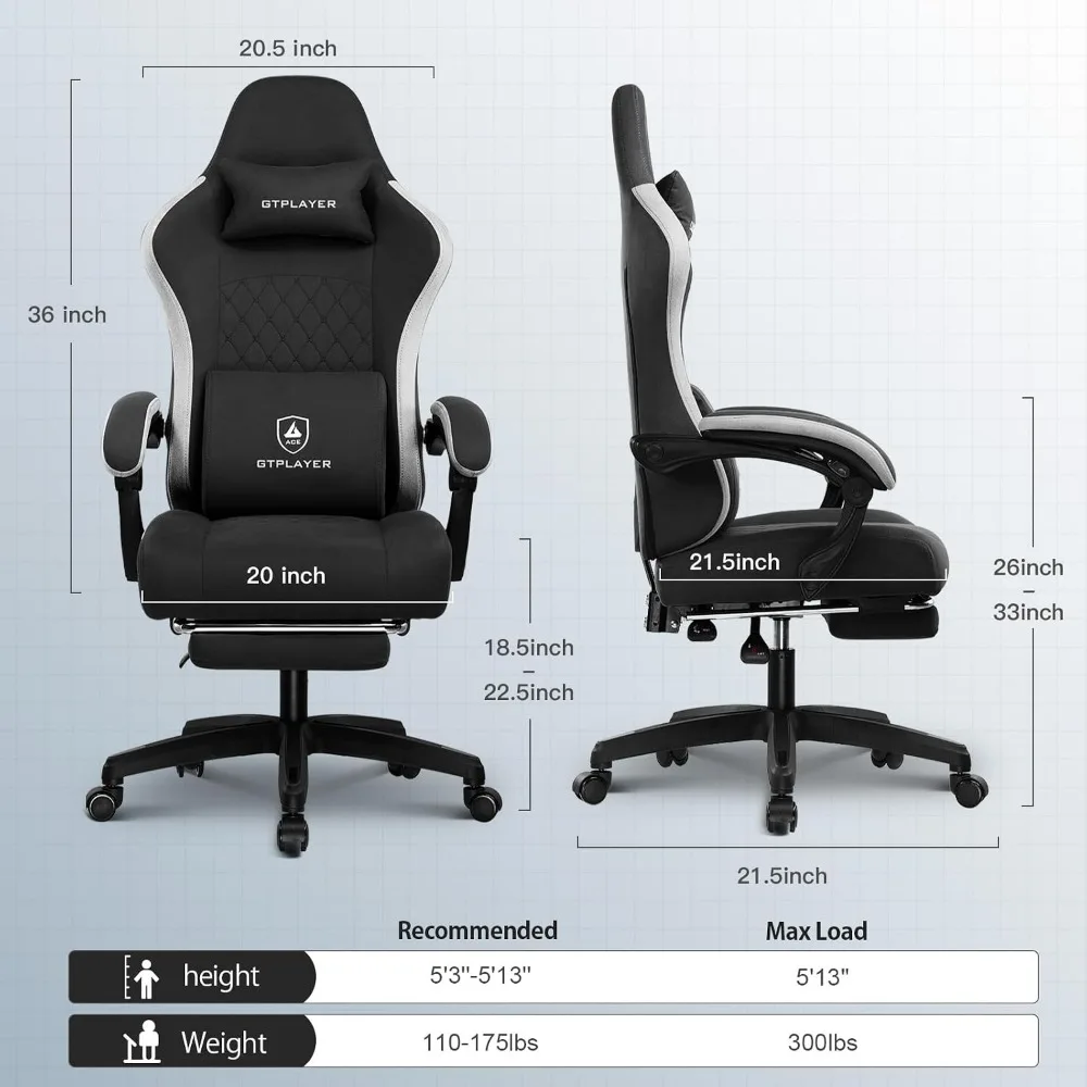 Ergonomiczne krzesło do gier z – Ergonomic Footrest Adjustable recenzja i cena