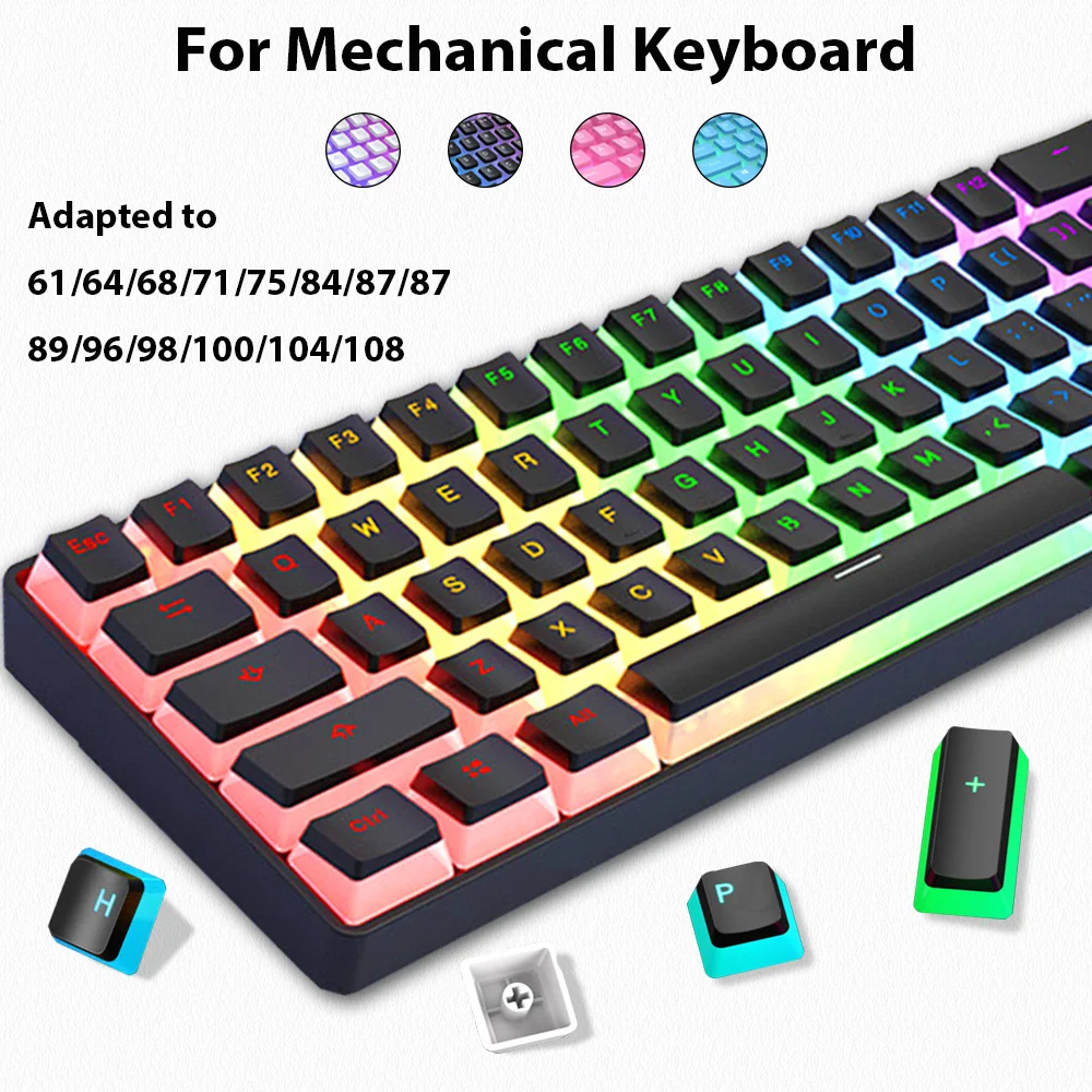 129 Klawiszy Pudding Keycaps P – Ergonomic Keyboard Split Mechanical recenzja i cena
