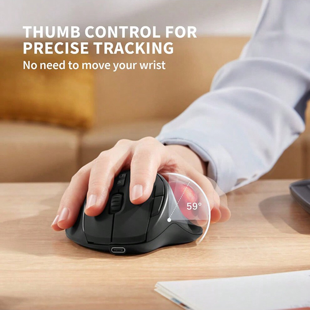 Mysz bezprzewodowa JOMAA z tra – Ergonomic Mouse Trackball Thumb recenzja i cena