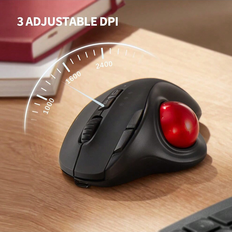 Mysz bezprzewodowa JOMAA z tra – Ergonomic Mouse Trackball Thumb recenzja i cena