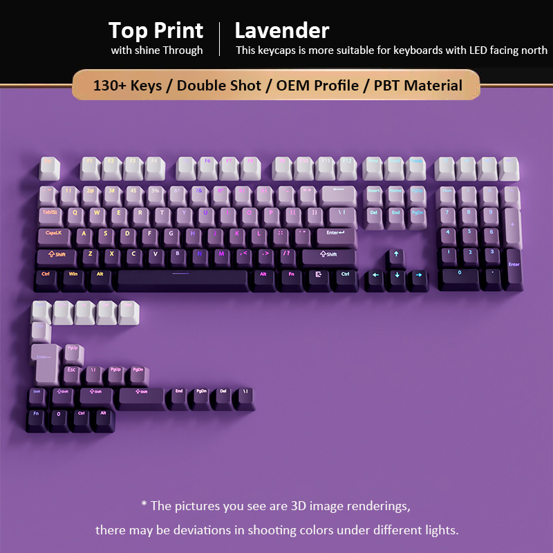134 Klawisze Lawendowy Fiolet  – Ergonomic Keyboard Split Mechanical recenzja i cena