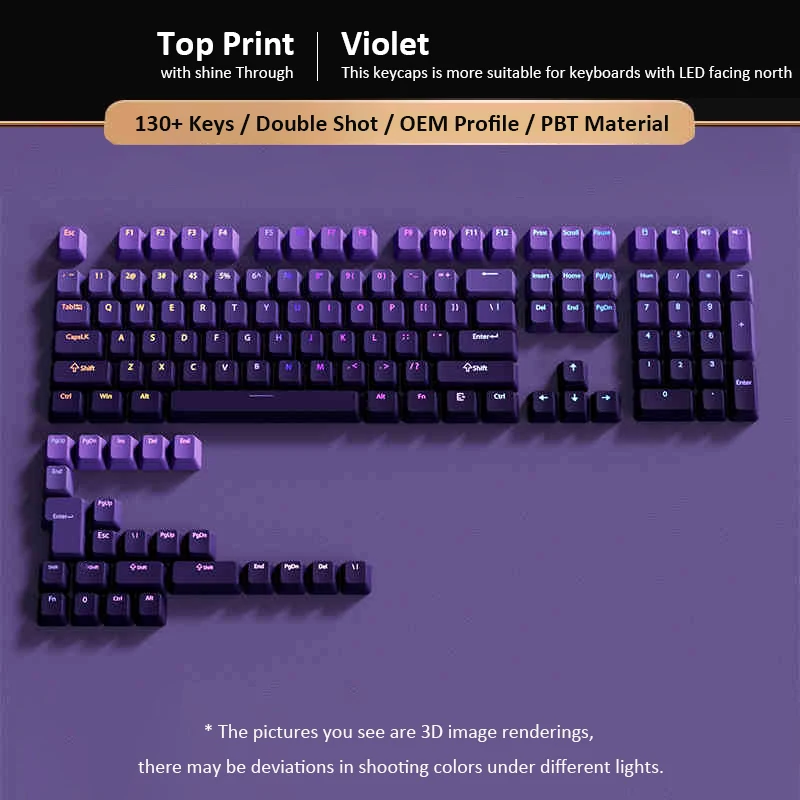 134 Klawisze Lawendowy Fiolet  – Ergonomic Keyboard Split Mechanical recenzja i cena